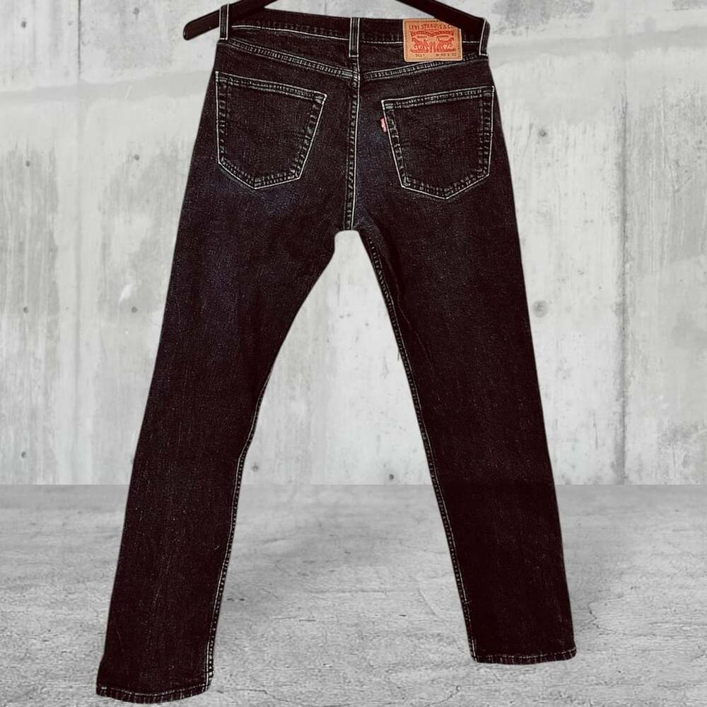 Levi's 511 Slim Fit Jeans Size W30 L32 Black Denim